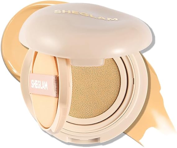 SHEGLAM Lock & Go Long-Lasting Cushion Foundation Soft Matte Weightless Waterproof for Flawless Base Makeup-Bamboo