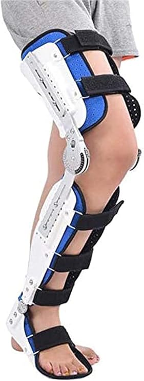 Adjustable Hip Joint Fixation Bracket, Adjustable Knee Ankle Foot Orthosis, Brace Fixed Rigid Thigh Knee Joint Ankle Foot Support, and Ankle Fixator Leg Orthotics(Right)
