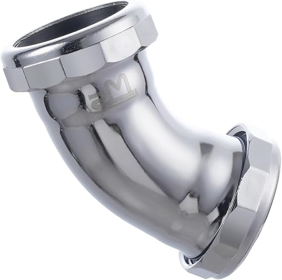 ZM Brass 45 Degree Elbow 1-1/2 Inch Slip Joint with Reducing Washer 22Ga