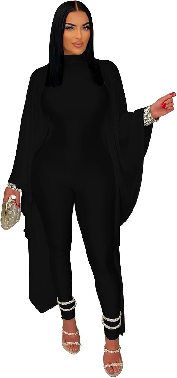 One Piece Outfits for Women Sexy Going Out Jumpsuit Crew Neck Bodycon Sets Club Outfits Tracksuit