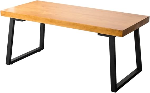 Writing Study Desk Solid Wood Computer Desk Metal Legs Home Office Desk Student Writing Desk, Game Table, Desktop Thickness 5cm Laptop Table Office(120x60x75cm)