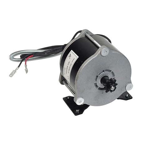 AlveyTech Heavy Duty 36 Volt 500 Watt Electric Motor for The Razor Crazy Cart XL (Versions 1+) - Replacement MY1018E-D Watt Motors with 9-Tooth Chain Sprocket and Mounting Bracket (W25143401030)
