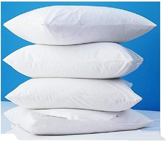 4 Pack Zippered Vinyl Pillow Covers Encasement