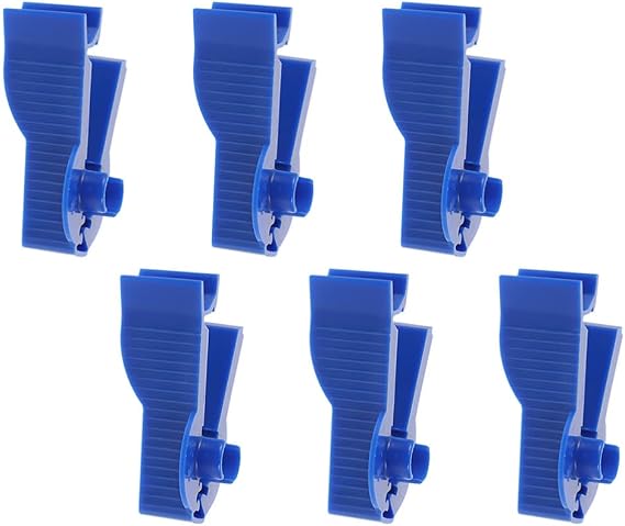 COHEALI 6pcs Dialysis Bag Clamp Catheter Tube Clamp Peritoneal Dialysis Fixator Tubing Closure Clip Foley Catheter Stabilization Device Blue