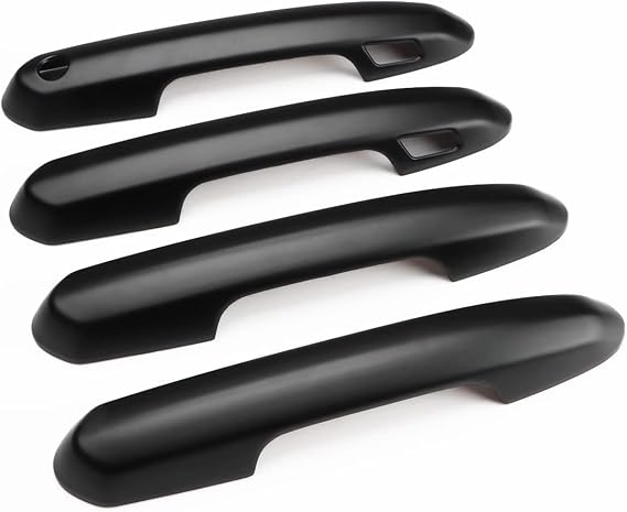 Exterior Door Handle Covers Compatible for 2019-2022 2023 2024 2025 Toyota Rav4 Accessories for Highlander 2024 2023 2022-2020 Handle Protectors with 4 Holes for Auto Sensors (Matte Black)