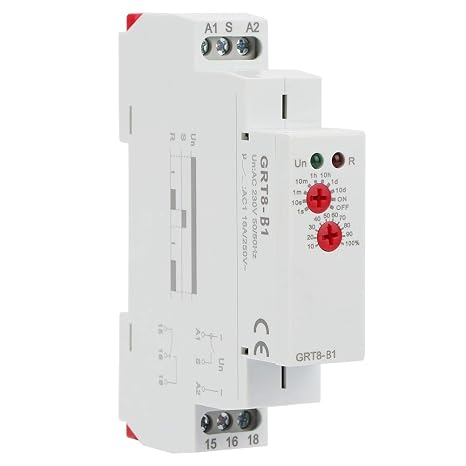 Time Relay Relay 220 V Mini Shut-Off Delay Time Relay HVAC Rail Delay Time Relay GRT8-B1