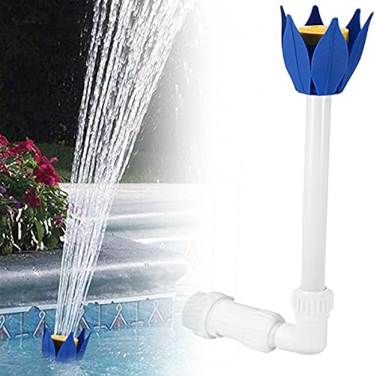 Pool Fountain Jet Adjustable Waterfall Pool Fountain Spray Above & Inground Swimming Pool Waterfall Sprayer Lotus Flower Pond Fountain Nozzle Accessories