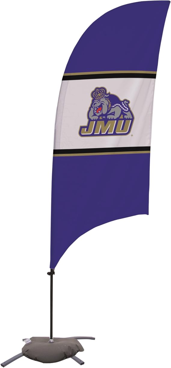 James Madison Dukes Feather Flag - Super Polyester - 7.5'
