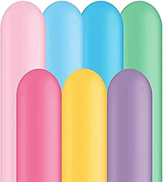 Qualatex 260Q Vibrant Assortment, Biodegradable Latex Balloons,100 Count