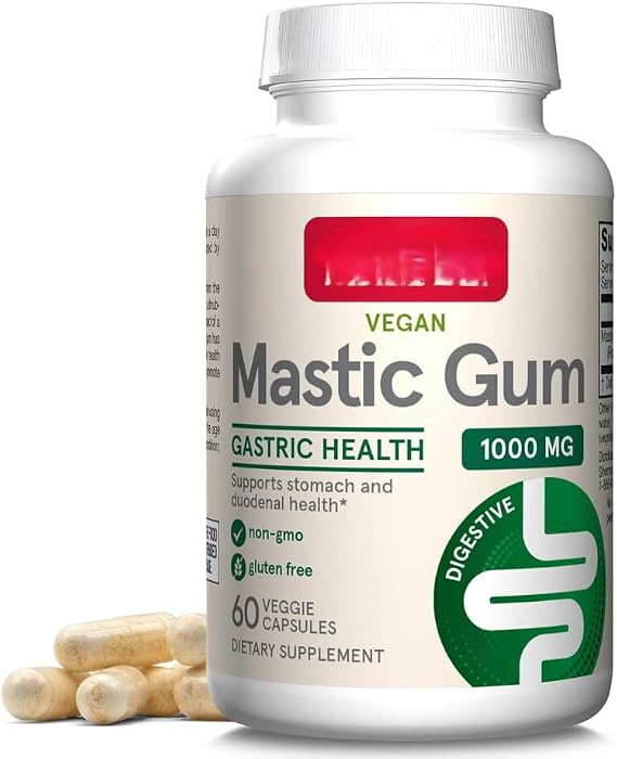 GastroSup, MastiGum1000mg, Non_GMO, Gluten-Free, Vegan, 60 Cpaules