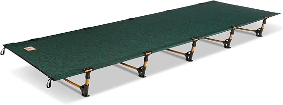 Kelty Lowdown Cot, Camping Bed with Aluminum Frame (Fern Green) | Tent Camping, Lightweight and Easy to Assemble, Compact Packed Size, Comfortable Sleeping Mat, 75 inch Total Length