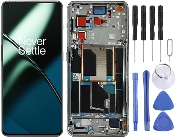 for OnePlus 11 PHB110 CPH2449 CPH2447 AMOLED LCD Screen Digitizer Full Assembly with Frame