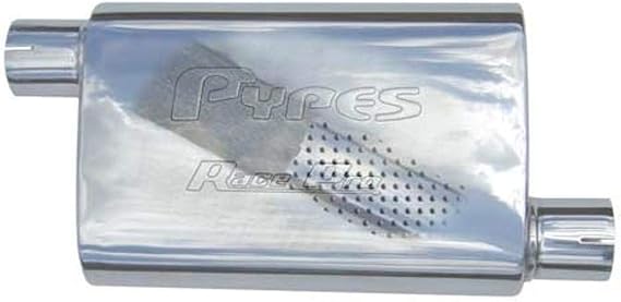 Pypes Exhaust MVR10 Race Pro 14" Long 2-1/2" Offset Inlet 2-1/2" Offset Outlet 409 Stainless Steel Muffler