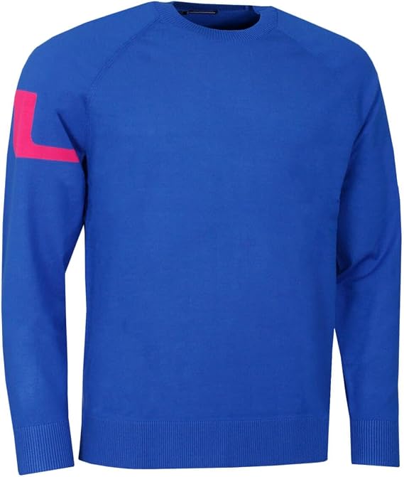 J.Lindeberg Men's Gusten Knitted Lightweight Sweater - Club Blue - L
