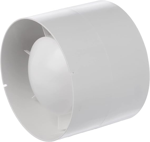 Ø 100 mm / 4 inch Plastic Duct Fan - Inline Extractor for Kitchen Bathroom Garage - Ducting Fans