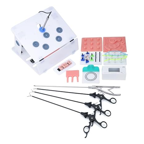 Abdominal Laparoscopy Surgery Training Suture Practice Kit Laparoscopy HD USB Endoscope Training Box 4 Laparoscopy Practice Instruments 8 Training Modules Medical Student Laparoscopy