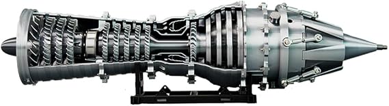 Turbofan Aircraft Engine Kit That Works, J79 3D Printed Turbojet Functional Engine Model with Afterburner and Light, Science Educational Gifts for Adults(RTR Version)