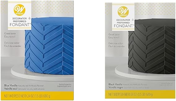 Wilton 24-Ounce Blue and Black Fondant Icing for Cakes, Cupcakes and Cookies Decorating