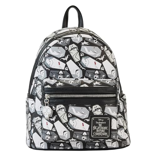 Lougefy Nightmare Before Christmas Xmas Coffin All over Print Mini Backpack: Spooky Holiday Style!