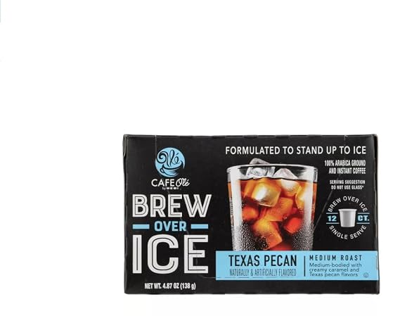 CAFE Ole by HEB Texas Pecan Brew Over Ice Medium Roast Coffee Single Serve Cups 12 count - 1 box