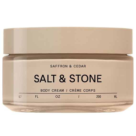 Salt & Stone Body Cream for Dry Skin Women & Men Saffron & Cedar 6.7 fl oz