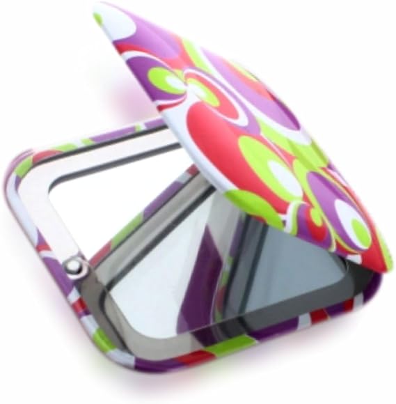 Compact Mirror Lightweight Travel Makeup Handheld Vanity Mirror 1x & 2x Magnification Foldable 2 In 1 Cosmetic Mirror Double Sided For Travelling Girls & Women Purse Pocket Wallet Handbag (1pc)