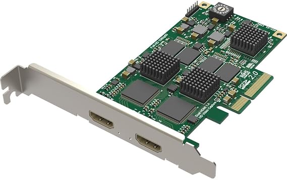 Magewell Pro Capture Dual HDMI 11080 Dual-Channel HDMI PCIe Capture Card for HD Video Ingest for Live Streaming, Recording & Production