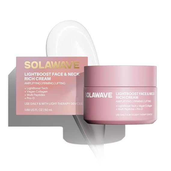 Solawave LightBoost Rich Cream for Face & Neck, 1.69oz
