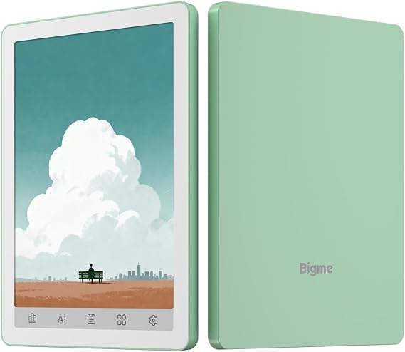 Bigme B6 Color E-Book Reader, 6 Inch E-Paper Tablet, 4GB+64GB Storage, Android 14 Green