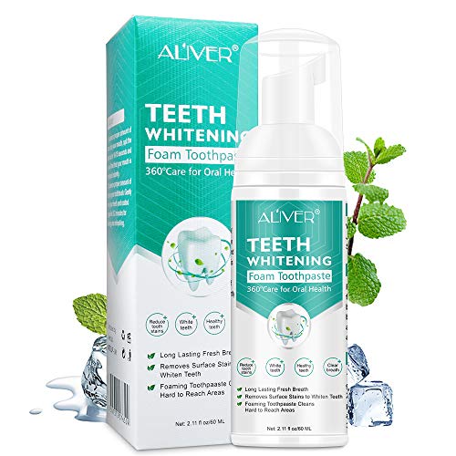 Foam Toothpaste, Teeth Whitening Toothpaste with Fluoride, Ultra-fine Mousse Foam Deeply Cleaning Gums,Stain Removal, Travel Friendly, Easy to Use, Oral Care-Toothpaste Replacement.
