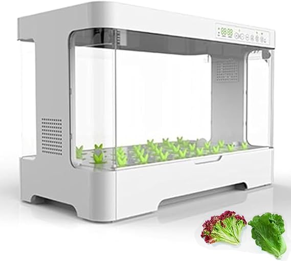 Hydroponic Cultivation Kit, 30 Pod Indoor Herb Garden Kit, Aquaponics Cultivation System with 20W LED Glow Light Automatic Timer Germination Kit, 4L Water Tank, Smart Garden for Home Kitchen Windowsill