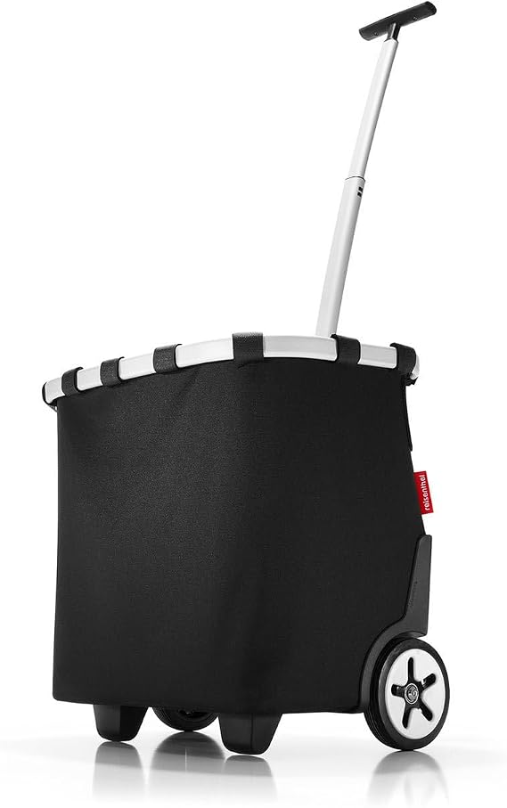 reisenthel carrycruiser Black - Portable Shopping Trolley with Sturdy Aluminum Frame, Shoulder Strap and Removable mesh Inner Bag - Water-Repellent