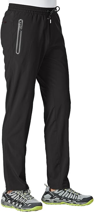 TBMPOY Men's Lightweight Hiking Pants Athletic Travel Fishing Active Jogger