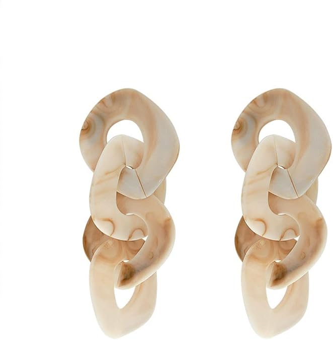 Exaggerated Acrylic Dangle Earring Jewelry for Women Irregular Circle Pendant Drop Resin Earrings