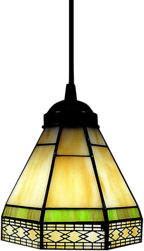 LITFAD LED Pendant Lighting 6 Inch Width Shade Art Glass Style Mini Pendant Light Art Decoration Ceiling Hanging Light for Dining Room Restaurant Coffee Shop Bar