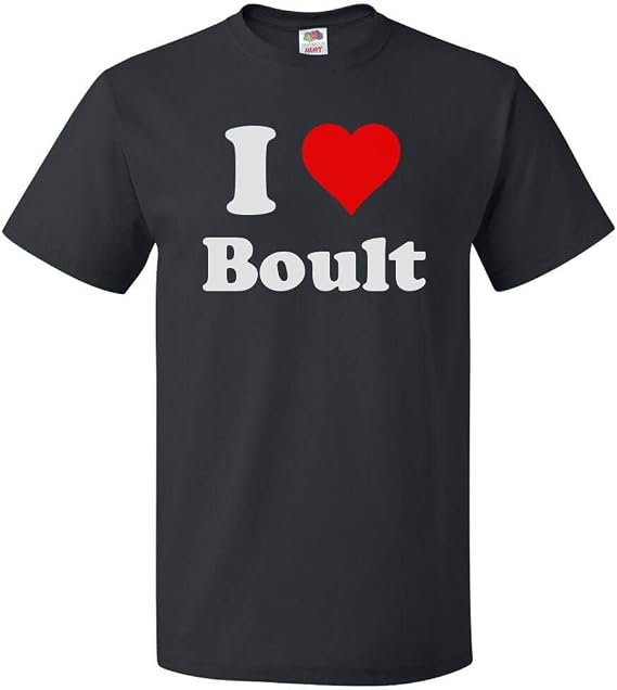 I Love Boult T Shirt I Heart Boult Tee First Name Black Large