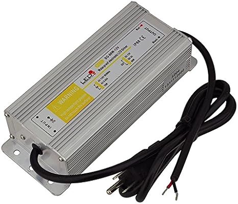 12-Volt DC Waterpoof LED Power Suppply Driver Transformer with 3-Prong Plug, 60W, 3204-12V