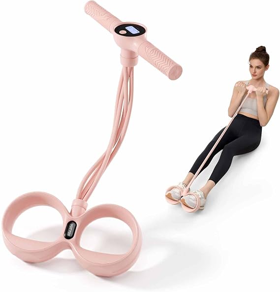 YOTTOY Pedal Resistance Bands with Handles, Natural Rubber Exercise Bands
