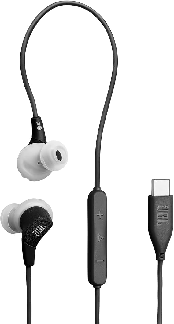 JBL Endurance RUN3C, Kulaklık,IE,CT,Siyah | FlipHook ve TwistLock teknolojisi, IP65 Su/Toz Koruması, JBL Pure Bass Ses, In-Line Mikrofon ve Uzaktan Kumanda, USB-C