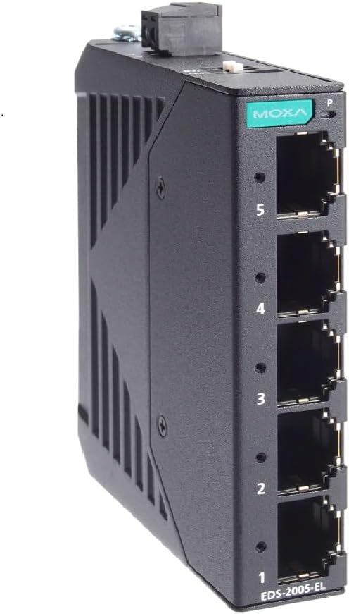 Moxa EDS-2005-EL ethernet - Unmanaged Fast Ethernet Switch with 5 Ports -10/100BaseT(X), 12/24/48 Power Input