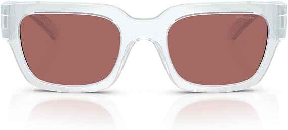 ARNETTE Man Sunglasses Transparent Ice Frame, Dark Violet Lenses, 49MM