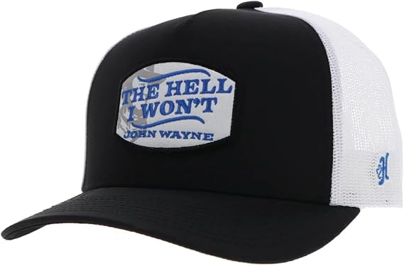 HOOEY John Wayne Trucker Hat - Adjustable Snapback, Breathable Mesh Baseball Cap