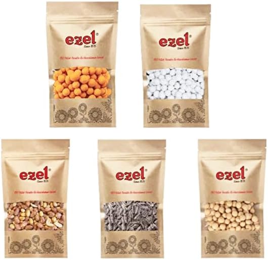 Ezel Kuruyemiş Şeker Kolisi – 5'li Atıştırmalık Set + 100 g Türk Kahvesi