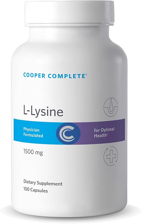 Cooper Complete L-Lysine 1000 mg, 100 Caps, Immune & Collagen Support