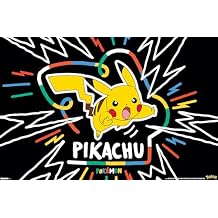 Pokemon: Colorful Doodle - Pikachu Wall Poster, 34L" x 22.4W", Unframed Version
