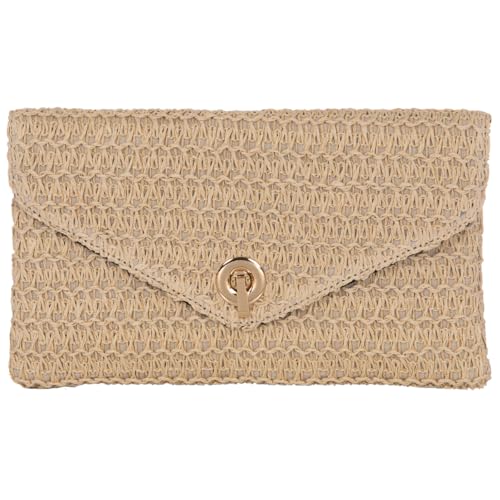 JNB Natural Straw Clutch