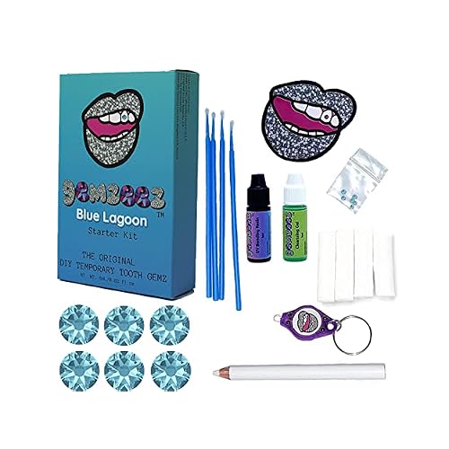 Gemzeez: The Original DIY Temporary Tooth Gemz Starter Kit Blue Lagoon