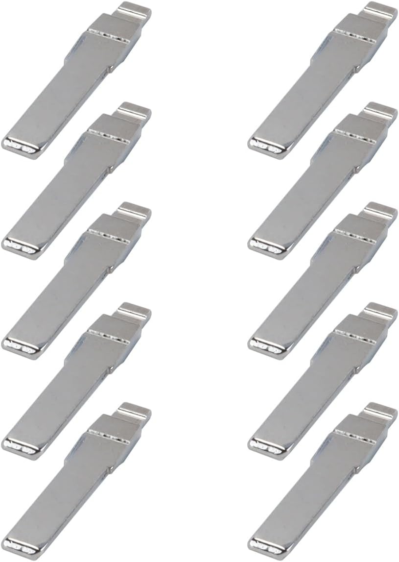 10 Pcs Replacement Key Blanks for Foldable Keys Model HU66 Easy to Shape Install Compatible with Multiple Vehicle Models