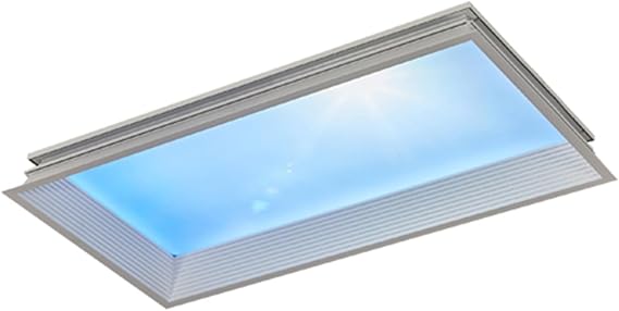 Blue Sky Light Ceiling Lamp, Smart Blue Sky Light, Natural Light Skylight, Simulate Daylight Rhythms, Adjustable Color Temperature, for Basement, Living Room and Hallway