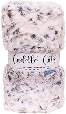 Minky Luxe Snowy Owl Navy Cuddle Cuts 1 2-Yard Cut Shannon Fabrics